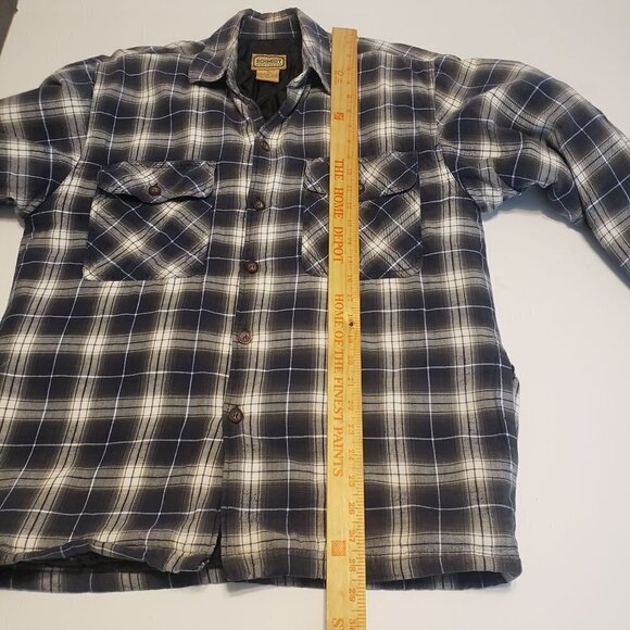 CE Schmidt Workwear Plaid Shacket Cotton Quilted Lined Blue Mens Medium - Picture 10 of 10